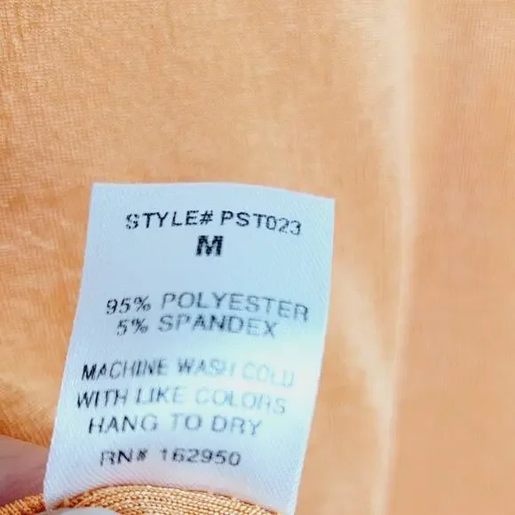 Pretty Garbage Tangerine O-Ring V-neck Open Front Crop Top - Size M - Picture 9 of 9